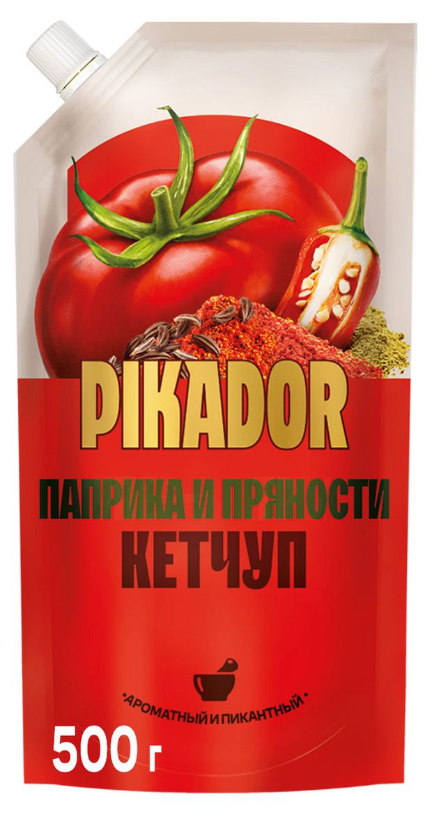 Кетчуп томатный Pikador Паприка и пряности 500 г 110₽