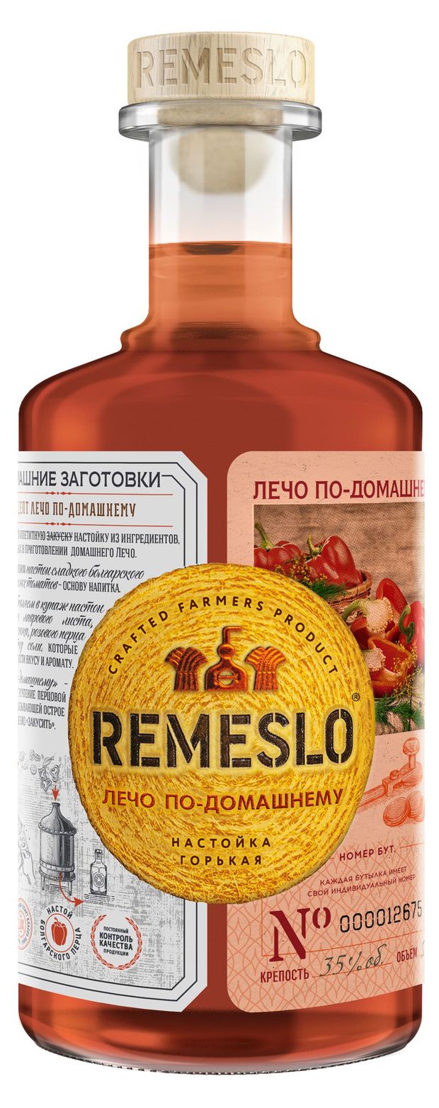 Настойка горькая Ремесло Лечо По-домашнему Россия, 0,5 л