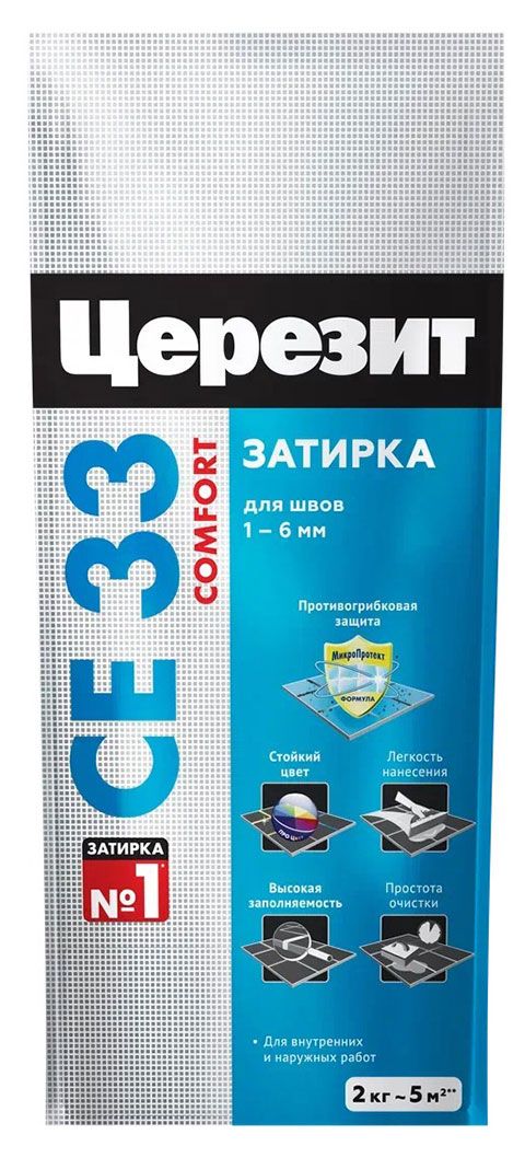 Затирка для швов Ceresit 01 белая 2 кг 450₽