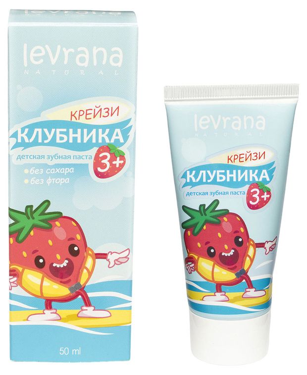 Детская зубная паста Levrana со вкусом клубники 3 50 мл 250₽