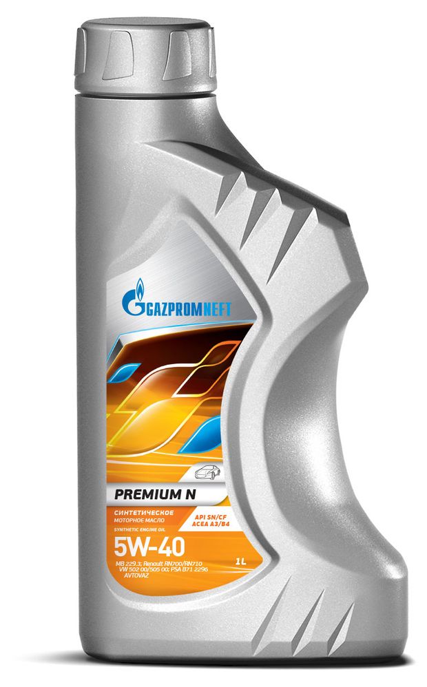 Автотовары  Ашан Масло моторное Gazpromneft 5W-40 синтетическое, 1 л