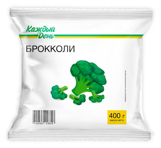 Капуста брокколи Каждый день замороженная, 400 г