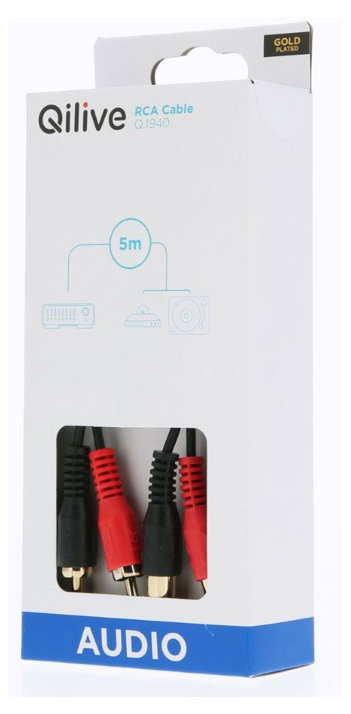 Кабель Qilive 2RCA 5 м 350₽