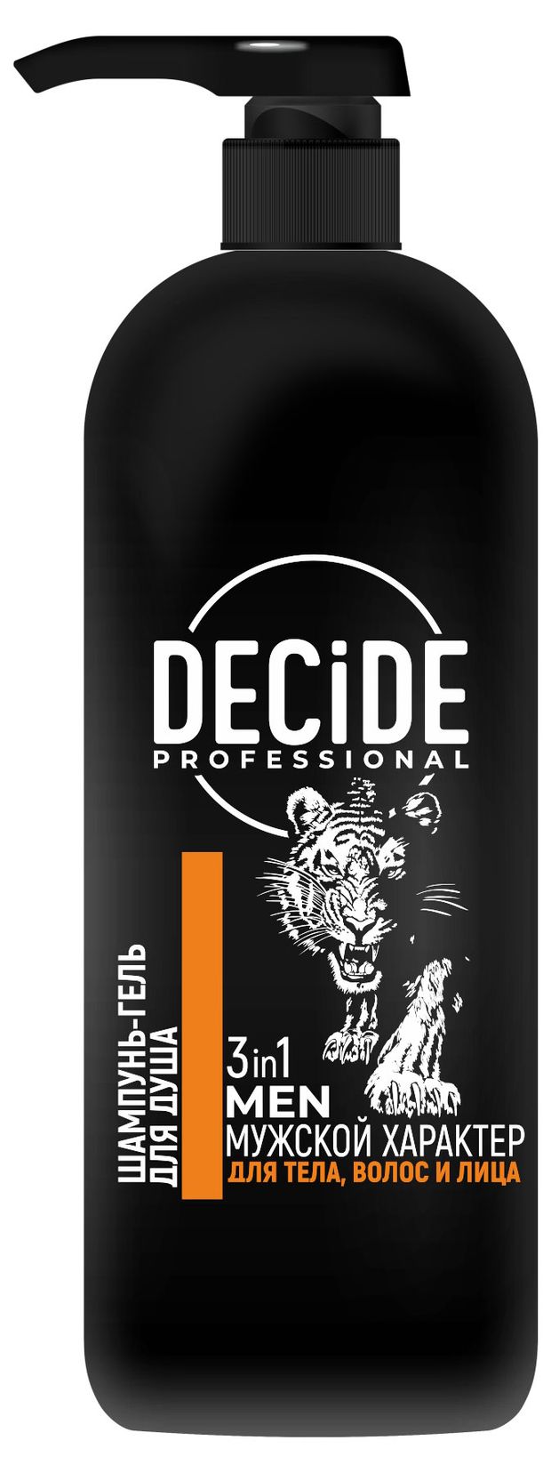 Шампунь-гель для душа DECIDE Мужской характер, 1 л