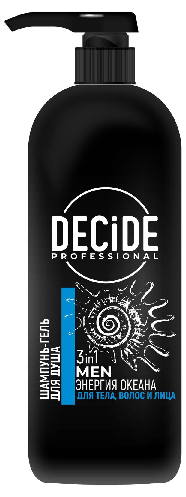 Шампунь-гель для душа мужской DECIDE Энергия океана, 1 л