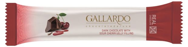 Шоколад горький Gallardo с начинкой со вкусом вишни Иран, 25 г
