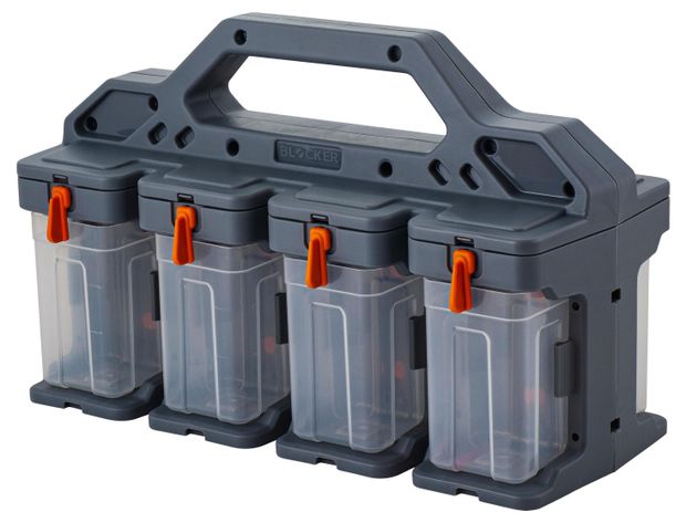 Органайзер для мелочей Blocker Expert модульный, 8 модулей серо-оранжевый