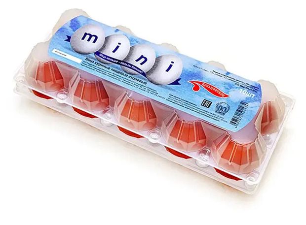 Яйцо куриное Кольцовское Мини С3 цвет в ассортименте, 10 шт