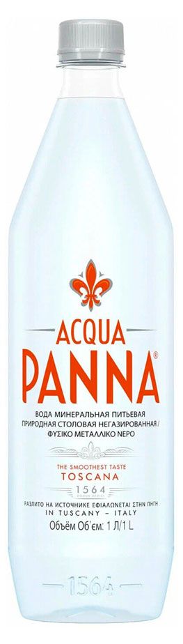 Вода минеральная Acqua Panna негазированная 1 л 200₽