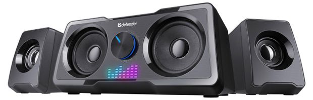 Акустическая система Defender Soundwall 2.1 с подсветкой черная