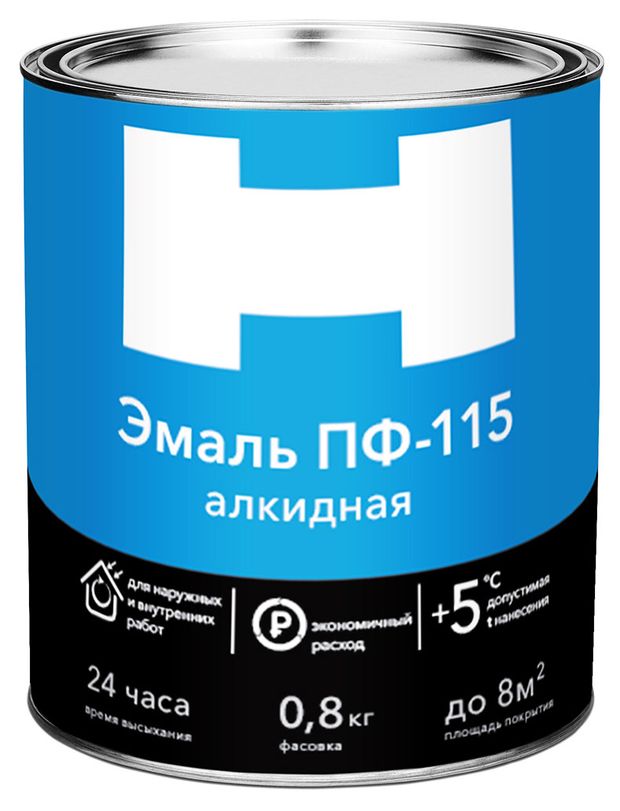 Эмаль H ПФ-115 белая, 0,8 кг