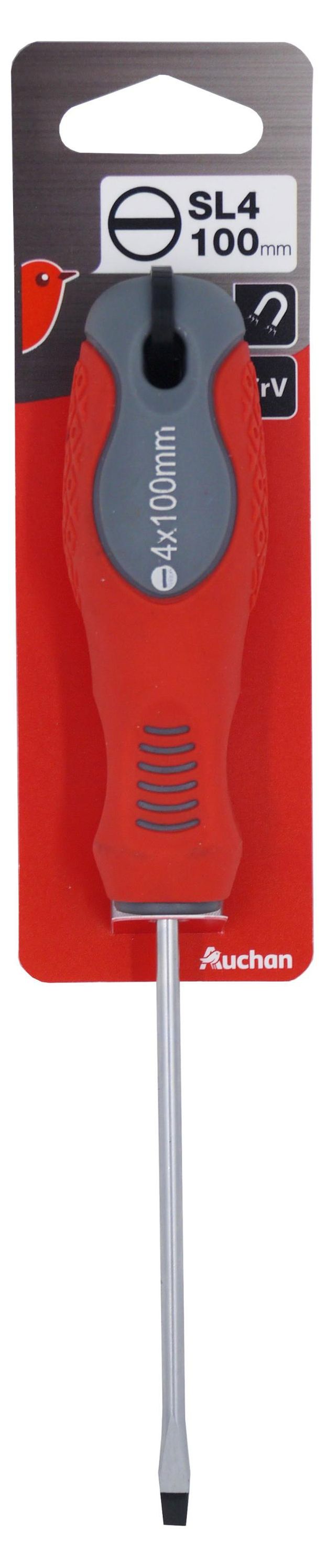 Отвертка АШАН Красная птица SL 4х100 мм 130₽