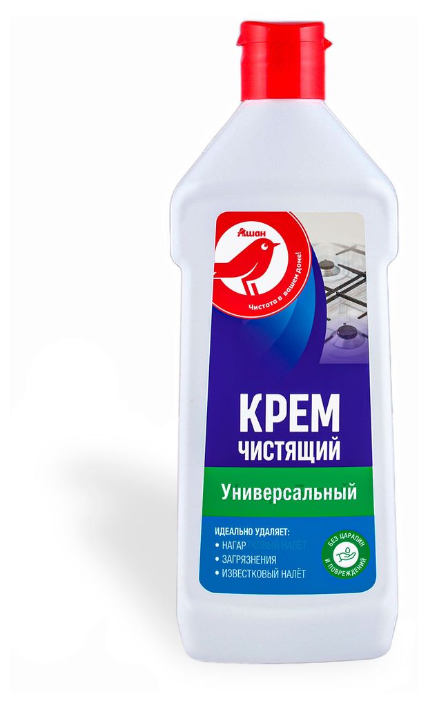 Крем чистящий АШАН Красная птица Универсальный 500 г 100₽