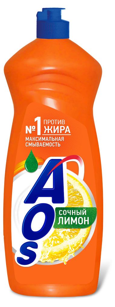 Средство для мытья посуды Aos Лимон 900 мл 180₽