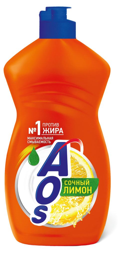Средство для мытья посуды Aos Лимон 450 мл 100₽
