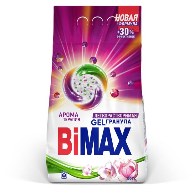 Уборка и бытовая химия Стиральный порошок BiMax Аромотерапия, 3 кг