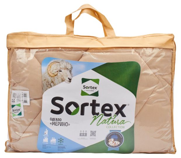фото Одеяло 1,5-спальное sortex шерсть, 140х205 см