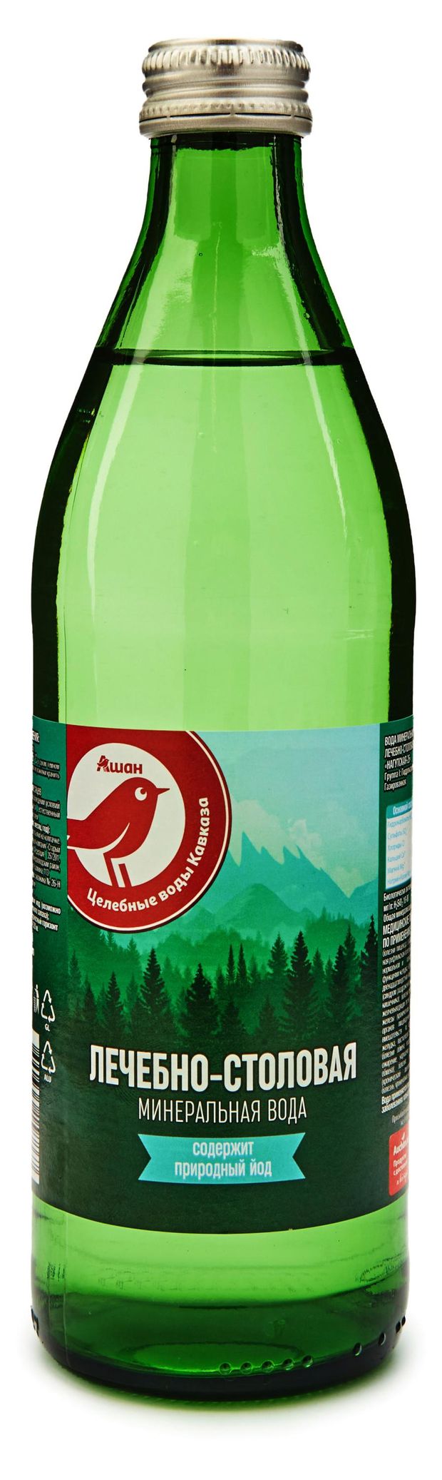 Вода лечебно-столовая АШАН Красная птица 450 мл 55₽