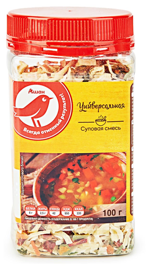 Суповая смесь АШАН Красная птица Универсальная 100 г 99₽