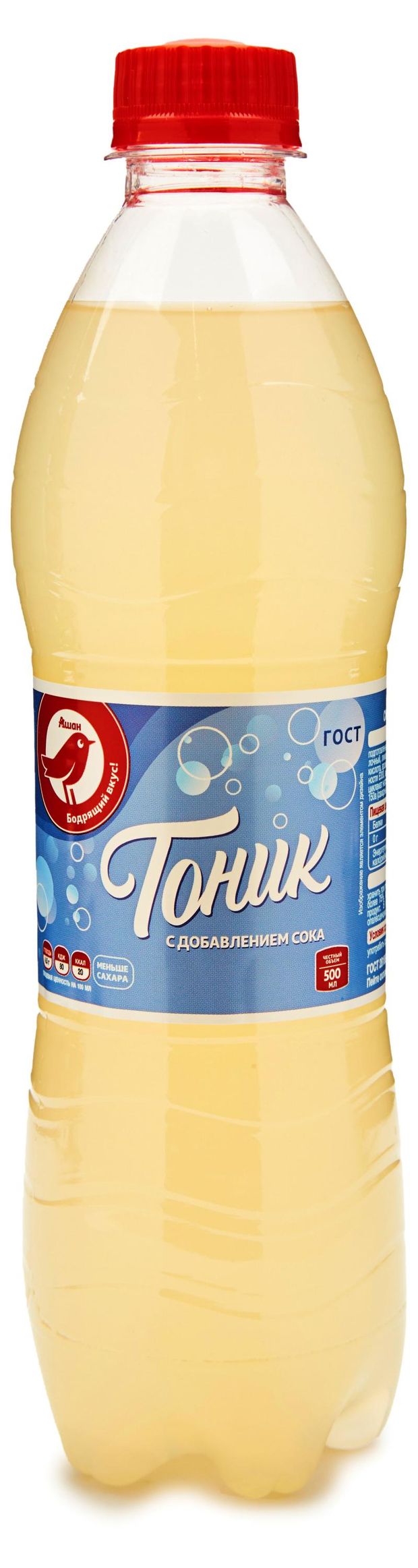 Напиток сильногазированный АШАН Красная птица Тоник безалкогольный 500 мл 40₽
