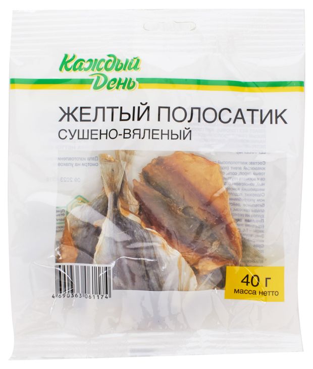 Желтый полосатик Каждый День сушено-вяленый 40 г 65₽