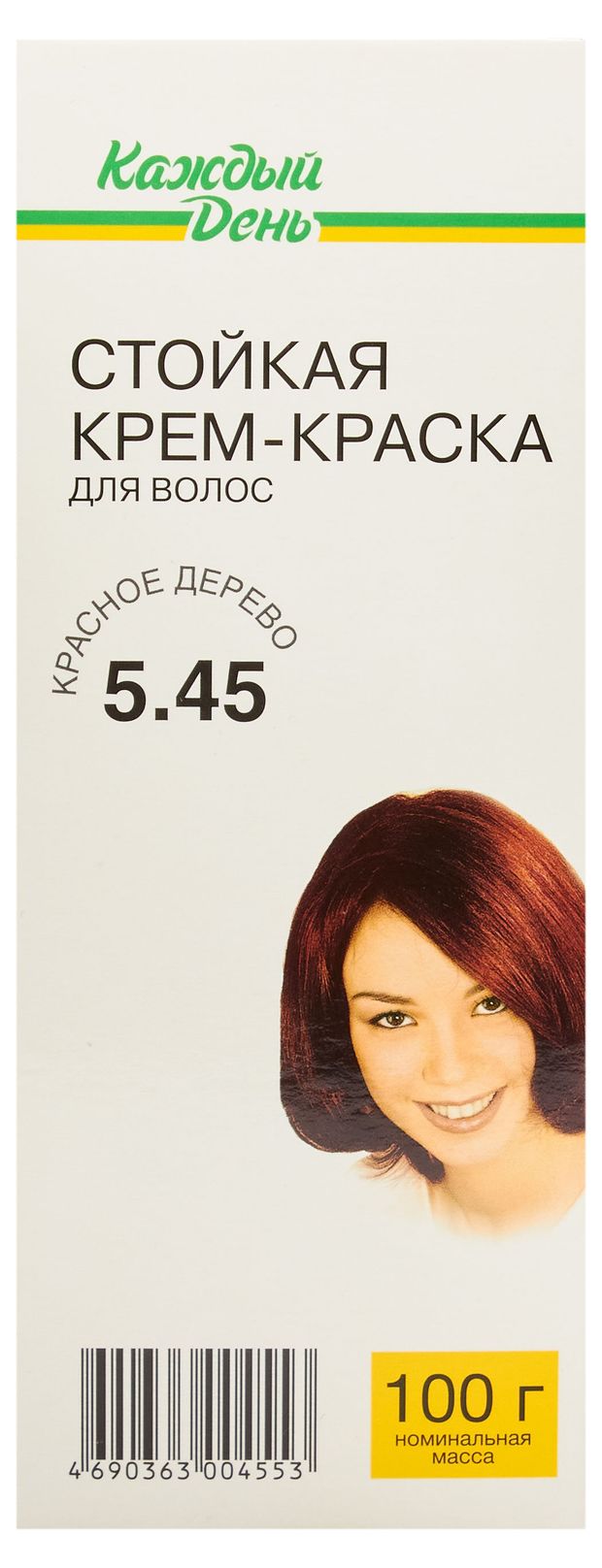 фото Крем-краска для волос каждый день красное дерево тон 5.45, 100 г