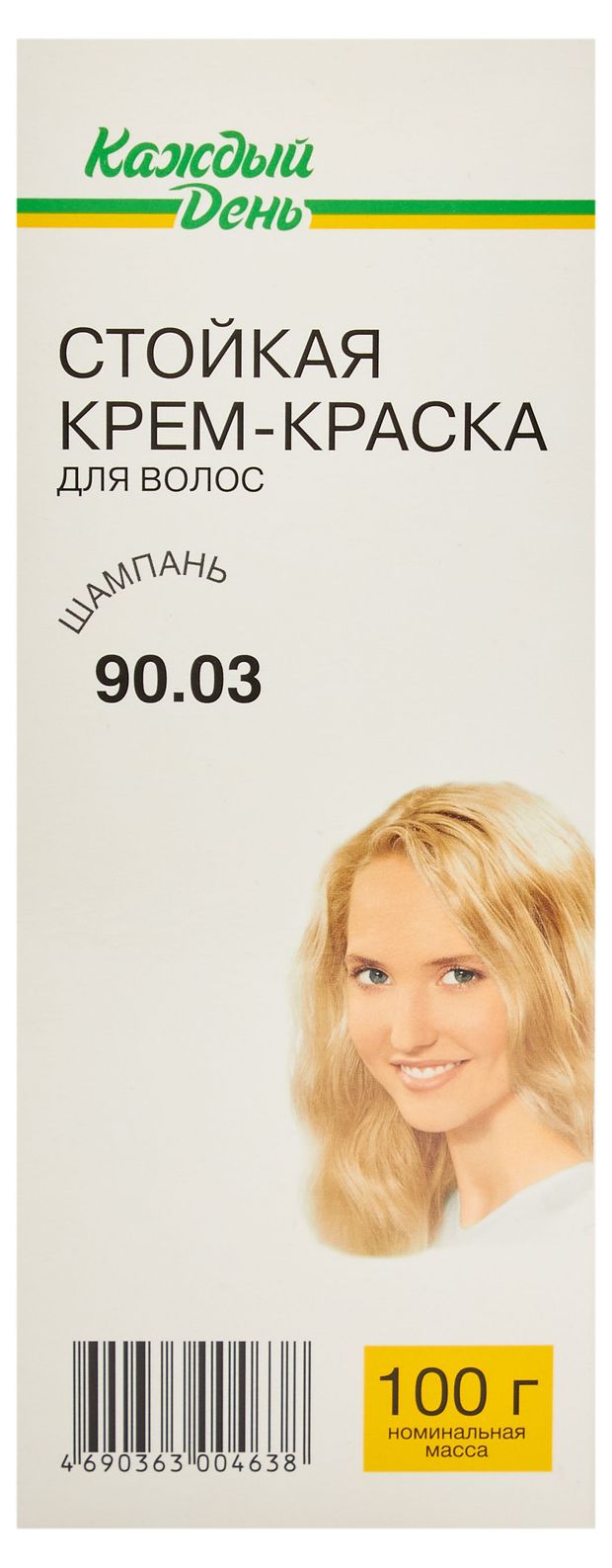 фото Крем-краска для волос каждый день шампань 90.03, 100 г