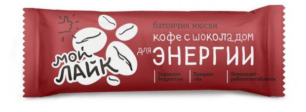 Батончик злаковый Мой Лайк мюсли кофе с шоколадом для энергии 25 г 25₽