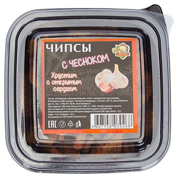 Чипсы ржаные Lope-Lope с чесноком 100 г 78₽
