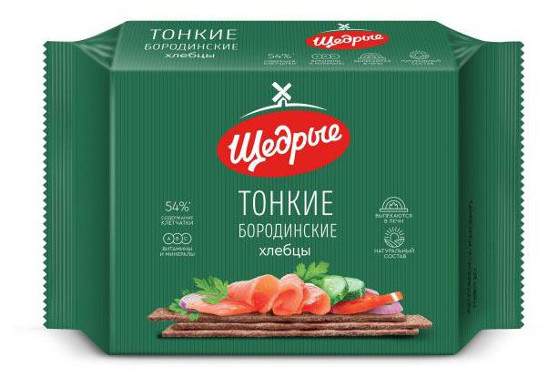Хлебцы бородинские Щедрые, 170 г