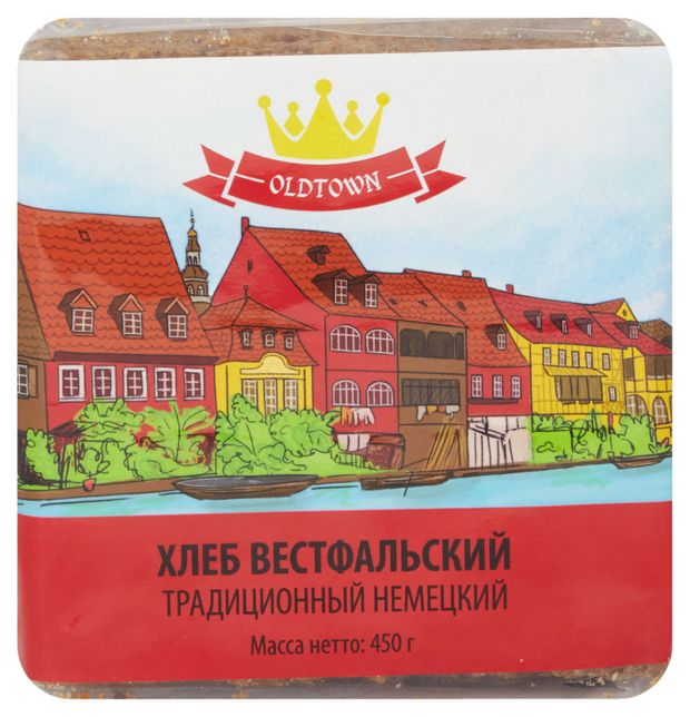 Хлеб мультизлаковый Old Town Вестфальский традиционный цельнозерновой немецкий с семенами бездрожжевой нарезка 450 г 195₽