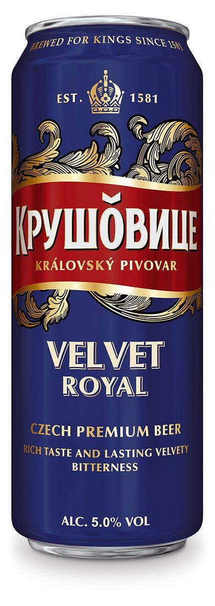 Пиво Крушовице Вельвет светлое фильтрованное, 430 мл