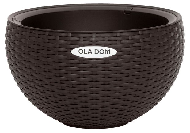 Кашпо OLA DOM Rattan Коричневый d 34 см 1999₽