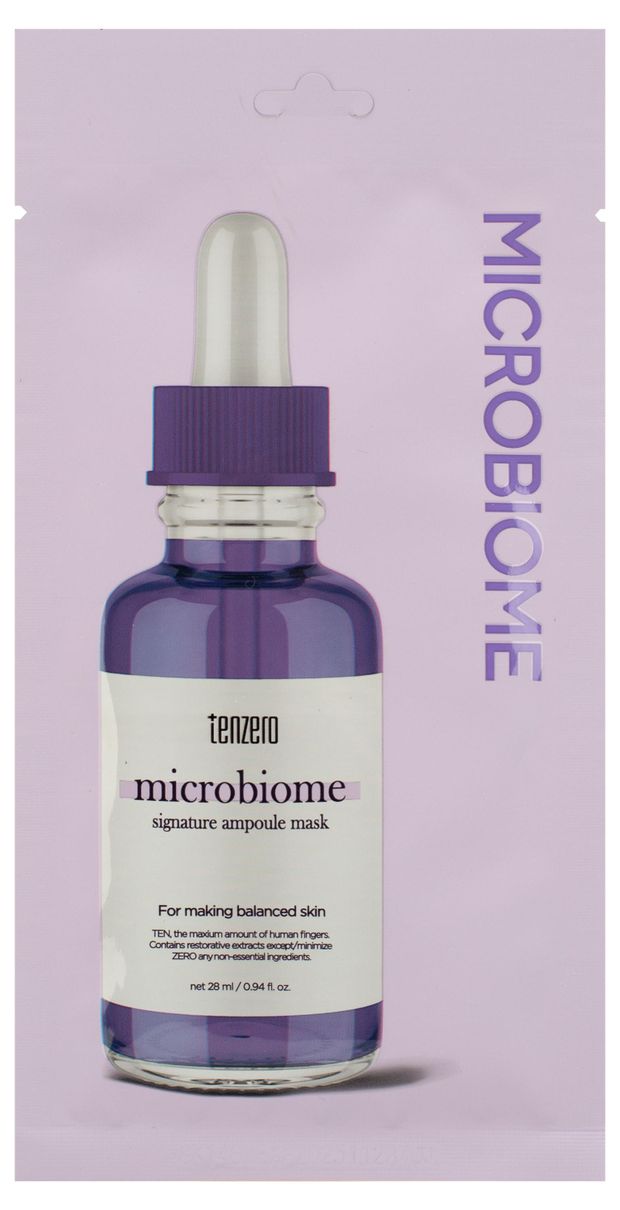 Маска тканевая Tenzero омолаживающая Microbiome, 28 мл
