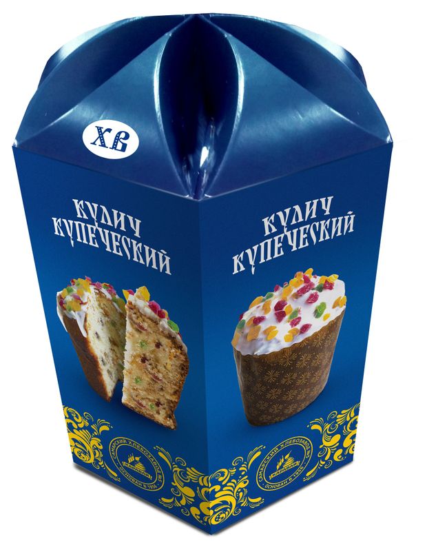 Кулич пасхальный Самарский хлебозавод 5 Кекс Купеческий с цукатами, 330 г