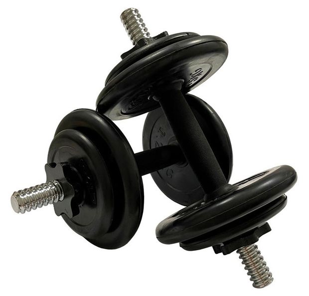 Набор разборных обрезиненных гантелей Gold по 5 кг 2 шт 3000₽