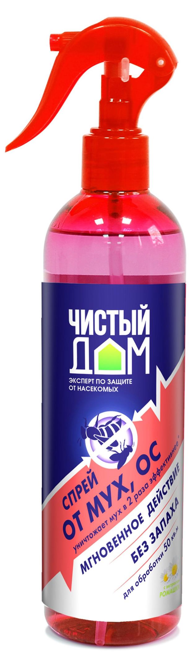 Спрей от мух и ос Чистый дом с экстрактом ромашки, 400 мл