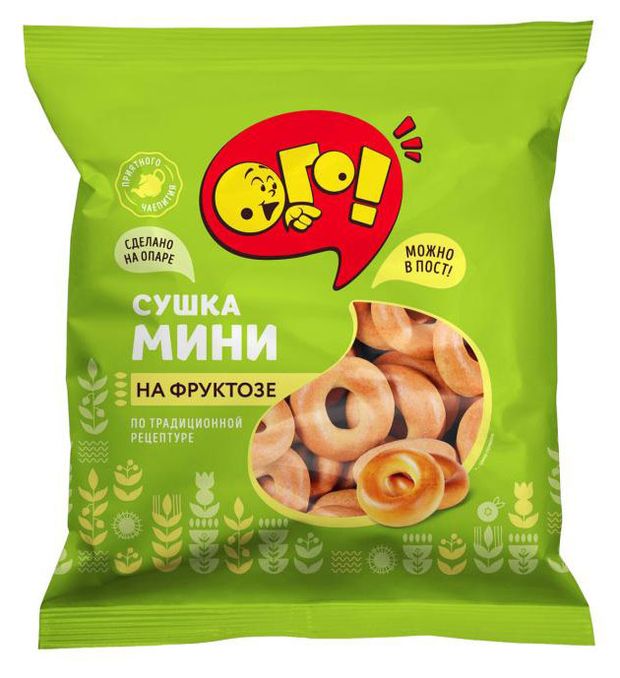 Мини-сушки мини ОГО на фруктозе 175 г 54₽
