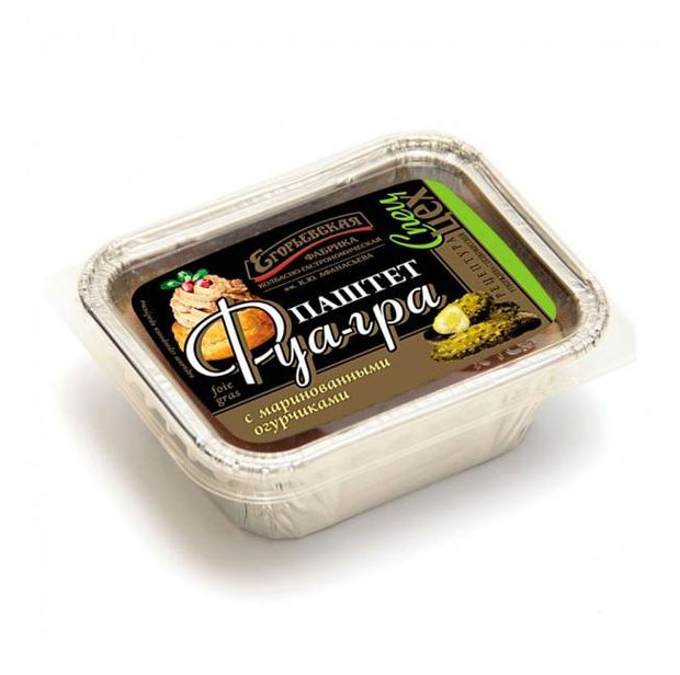 Паштет мясной из куриной печени Егорьевская КГФ Фуа-Гра с маринованными огурчиками 180 г 190₽