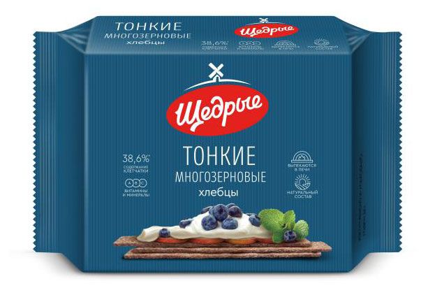 Хлебцы многозерновые Щедрые тонкие 170 г 125₽