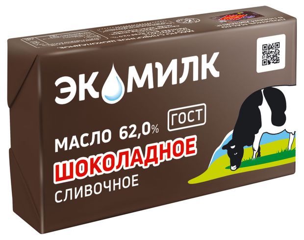 Масло сливочное Экомилк шоколадное 62,0%, 180 г