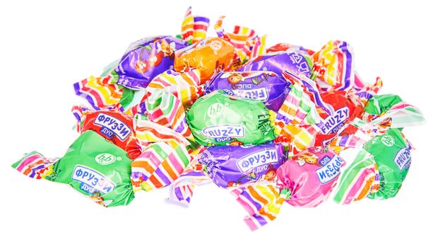 Конфеты жевательные B&B Fruzzy Duo с начинкой, вес