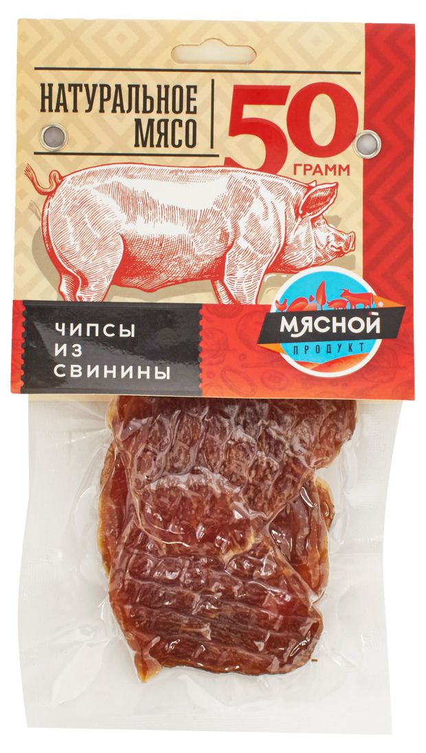 Чипсы мясные Мясной продукт сыровяленые из свинины, 50 г