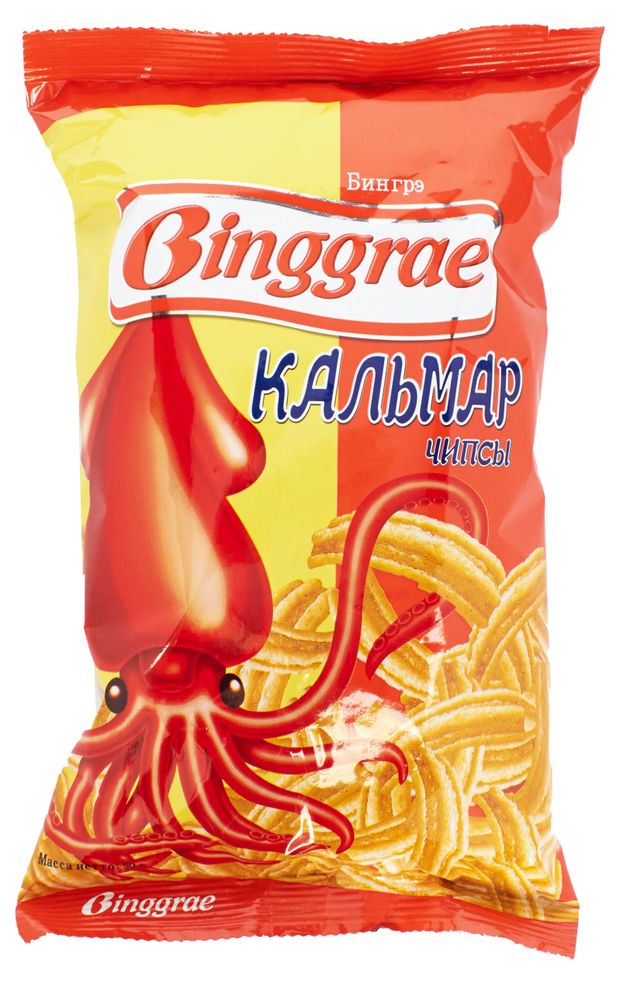 Чипсы Binggrae со вкусом кальмара 40 г 73₽