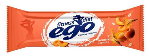 Батончик злаковый Ego fitness Абрикос с витаминами и железом 27 г 30₽