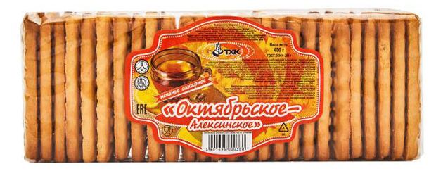Печенье сахарное ТХК Октябрьское Алексинское, 400 г