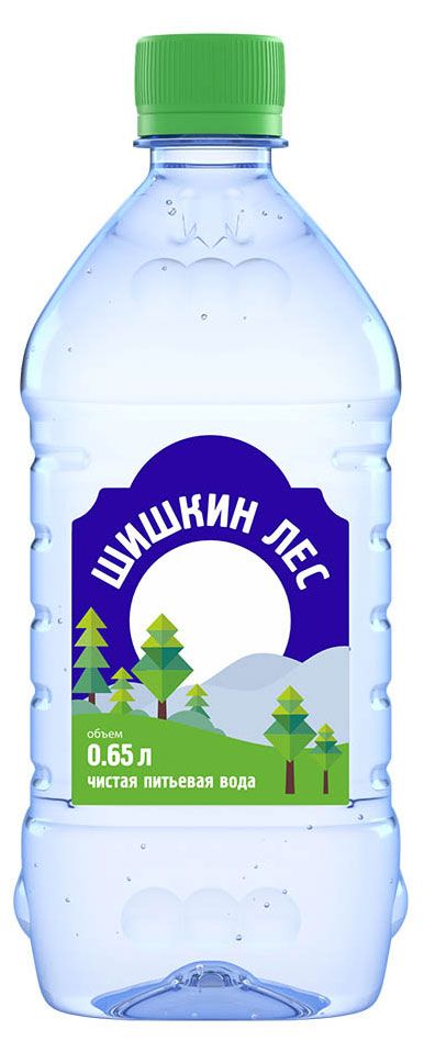 Вода, соки, напитки  Ашан Вода питьевая Шишкин Лес, 650 мл
