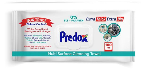 Салфетки влажные Predo для очистки поверхостей 100 шт 900₽