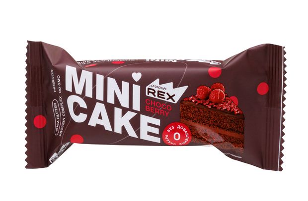 Пирожное протеиновое Protein Rex Шоколадный тортик с малиной 40 г 80₽