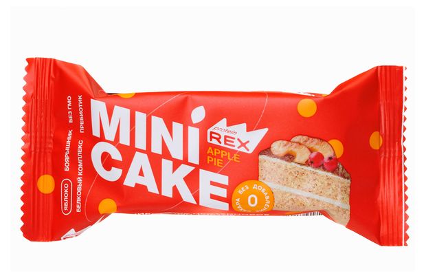 Пирожное протеиновое Protein Rex яблочный тортик 40 г 80₽
